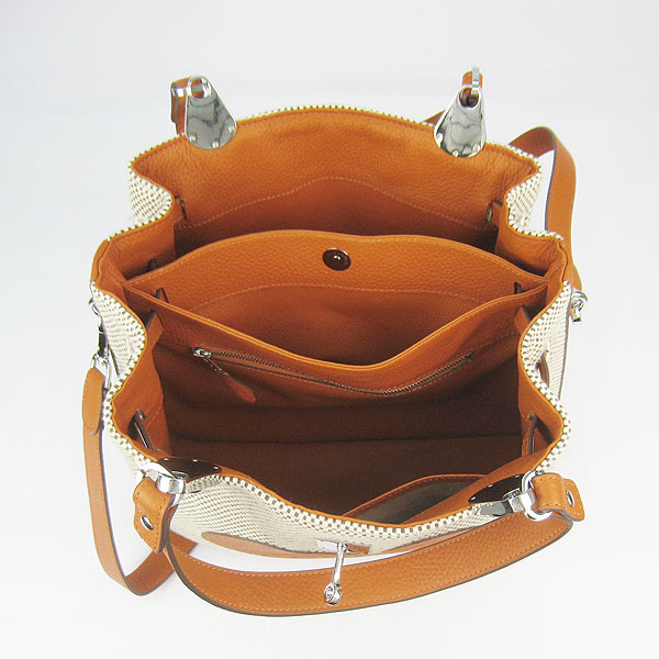 Replica Hermes New Arrival Double-duty handbag Orange 60668